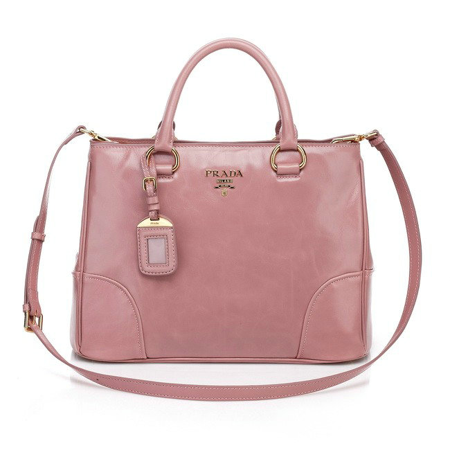 2014 Prada bright Leather Tote Bag for sale BN2533 lightpink - Click Image to Close